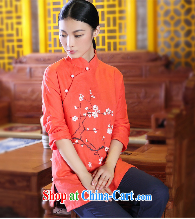 solurein Chinese, summer cotton the female Chinese Antique Tea Service T-shirt Chinese wind improved Han-red XXL pictures, price, brand platters! Elections are good character, the national distribution, so why buy now enjoy more preferential! Health