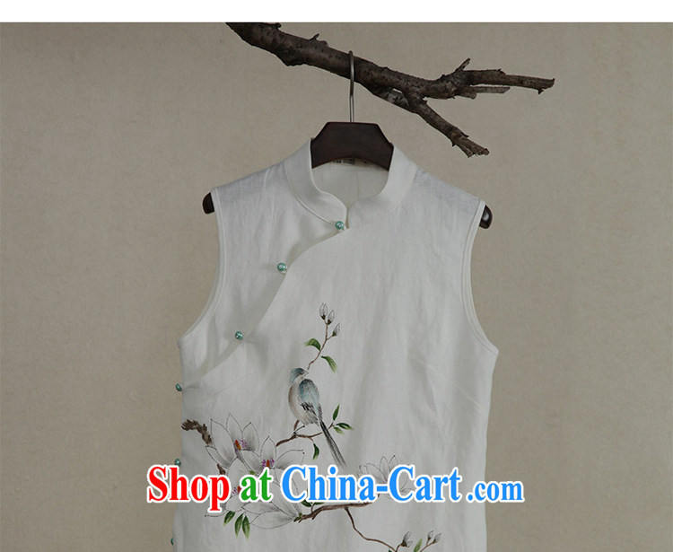 2015 solurein new summer girls sleeveless female Chinese T-shirt retro Chinese improved Tea Service White XXXL - hand-painted 3 - 5 Day Shipping pictures, price, brand platters! Elections are good character, the national distribution, so why buy now enjoy more preferential! Health