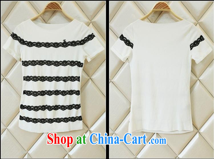Orange Ngai advisory committee * 2015 Korean summer maximum code female lace stitching T-shirt beauty graphics thin stripes solid small T-shirt short-sleeved T-shirt white XL pictures, price, brand platters! Elections are good character, the national distribution, so why buy now enjoy more preferential! Health