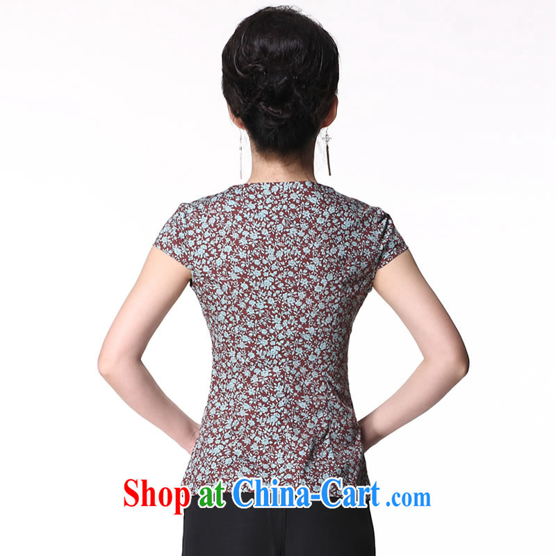 Cyd Ho Sau-Kwun Tong and Mr Ronald ARCULLI Ethnic Wind female/tang on her summer T-shirt/Chinese improved short-sleeved picture color XXL, Su-koon Tang, and shopping on the Internet