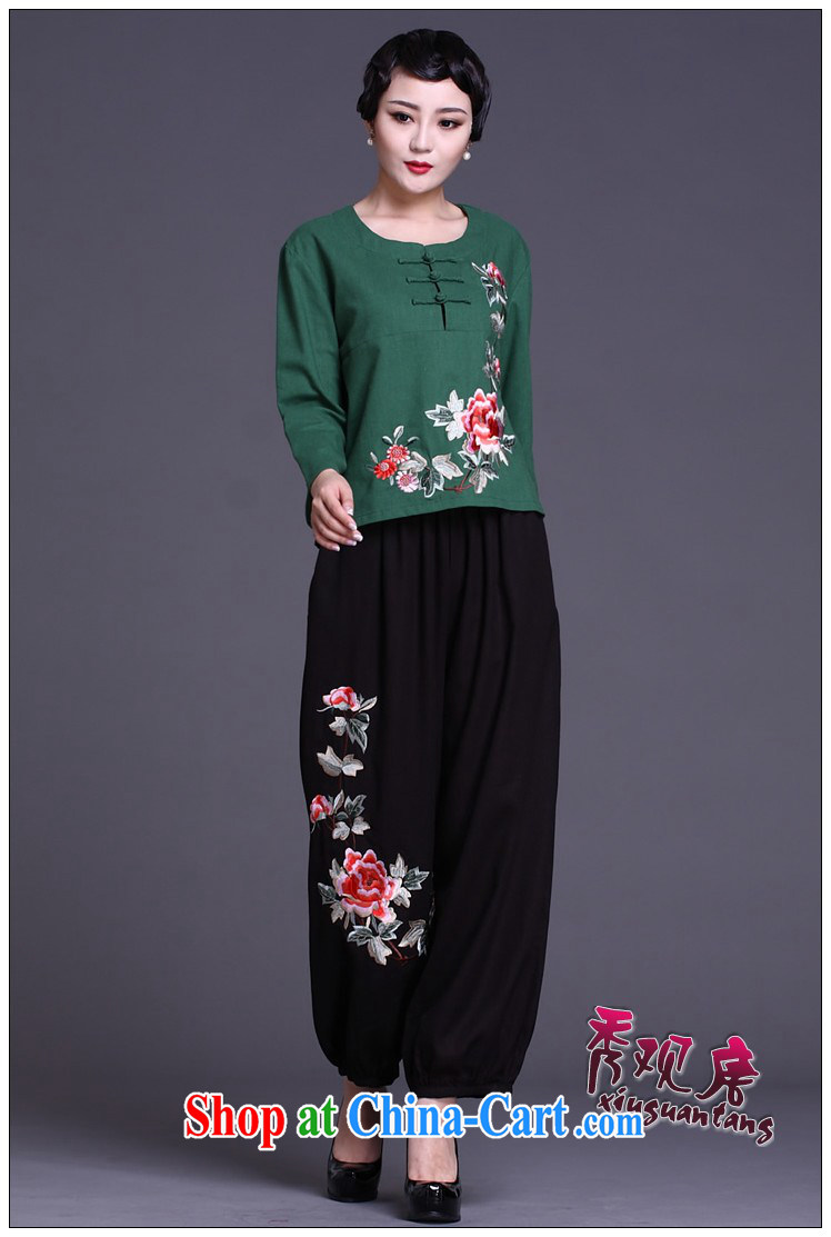 The CYD HO Kwun Tong' tricks Peony spring loaded long-sleeved Chinese, T-shirt/2015 National wind girls with two-piece black XL pictures, price, brand platters! Elections are good character, the national distribution, so why buy now enjoy more preferential! Health