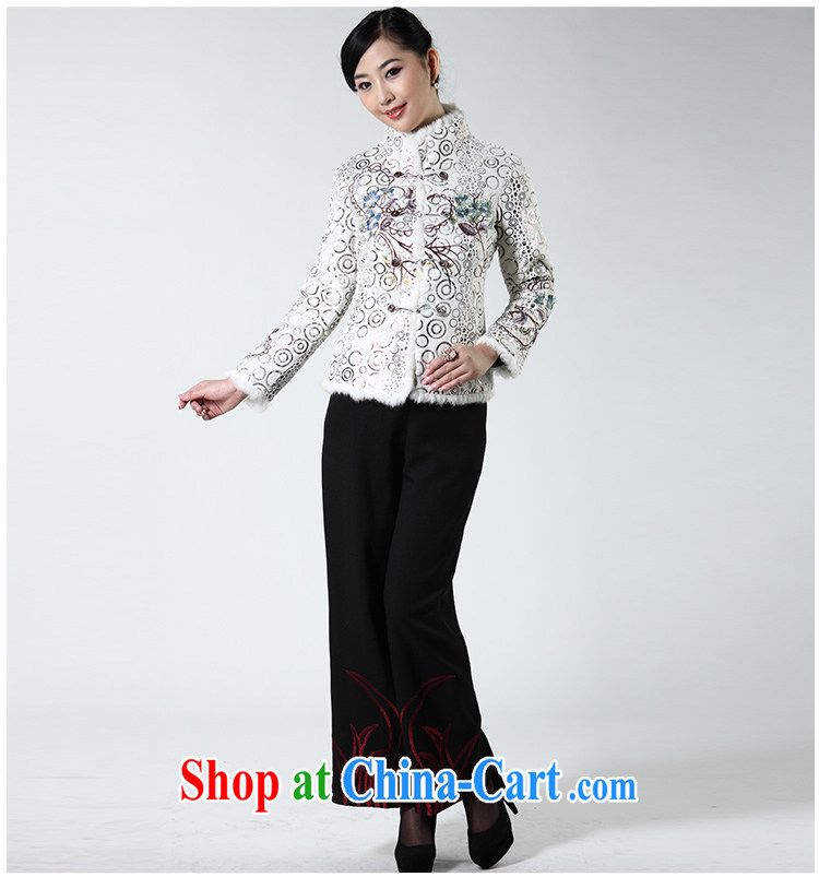 Cyd Ho Kwun Tong winter temptation of Tang with quilted coat long-sleeved girls retro winter clothing T-shirt MOM jacket 2015 new white XXL pictures, price, brand platters! Elections are good character, the national distribution, so why buy now enjoy more preferential! Health