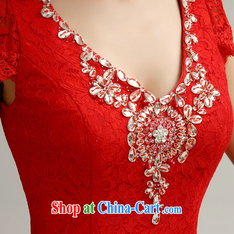 Connie focus 2015 new bridal wedding dresses beauty manually the Pearl River Delta (PRD toast serving upscale banquet dress QP 105 red XXL crackdown, Connie (JIAONI), online shopping
