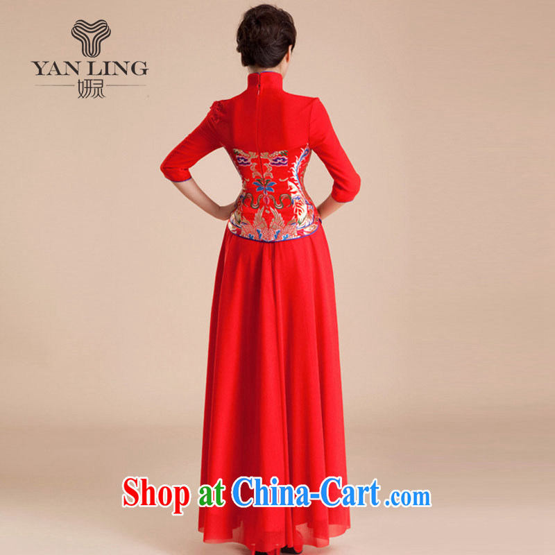 Her spirit 2015 wedding dresses new dress wedding retro improved nowhere in his long-sleeved bridal long summer QP 84 red M, her spirit, and shopping on the Internet