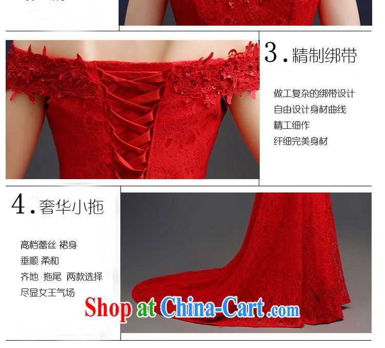 Connie crackdown new brides field shoulder dress red wedding dresses lace crowsfoot dress evening dress wedding dresses QP 106 small red tail XXL pictures, price, brand platters! Elections are good character, the national distribution, so why buy now enjoy more preferential! Health