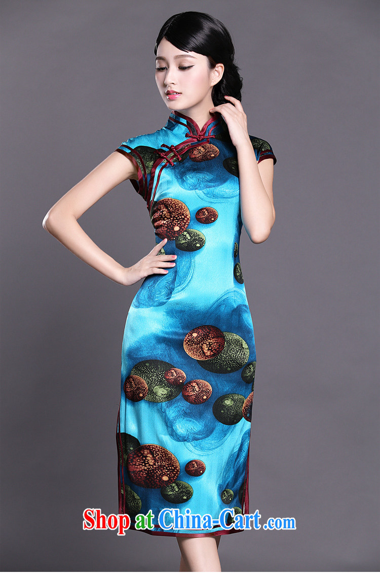 Joe is still name-yuan silk dresses, long feast, take high-end style dress ZS 012 blue XXL pictures, price, brand platters! Elections are good character, the national distribution, so why buy now enjoy more preferential! Health