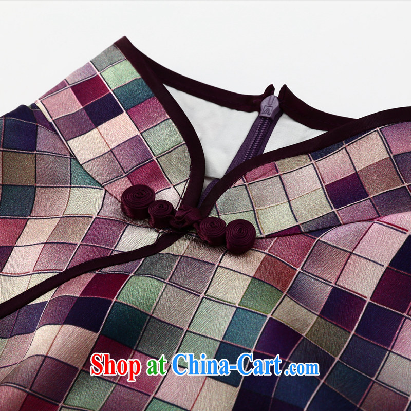 Joe is still name-yuan silk improved cheongsam dress summer aura China wind ZS 021 purple XXL, CHOSHAN LADIES, shopping on the Internet