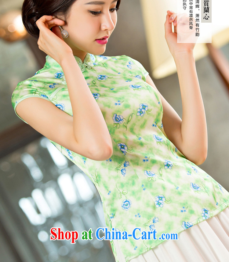 pro-am 2015 new, improved day-style short-sleeved summer cheongsam dress girls dresses dresses dresses shirt FMS - 236 + M snow white linen skirt 2XL pictures, price, brand platters! Elections are good character, the national distribution, so why buy now enjoy more preferential! Health