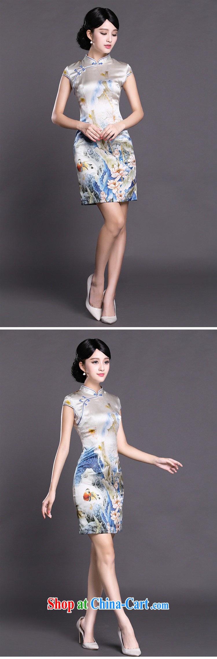 Joe is still name-yuan summer new short-sleeved improved cheongsam dress silk ethnic wind ZS 024 white XXL pictures, price, brand platters! Elections are good character, the national distribution, so why buy now enjoy more preferential! Health