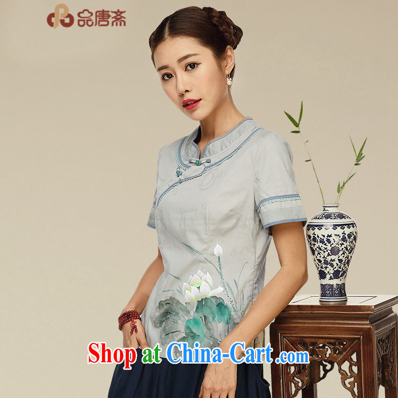 Mr Henry Tang, Id al-Fitr Tang Women's clothes summer ethnic wind short-sleeved T-shirt outfit improved Han-Chinese wind daily Chinese cotton the tea service picture color XL, Tang ID al-Fitr, shopping on the Internet