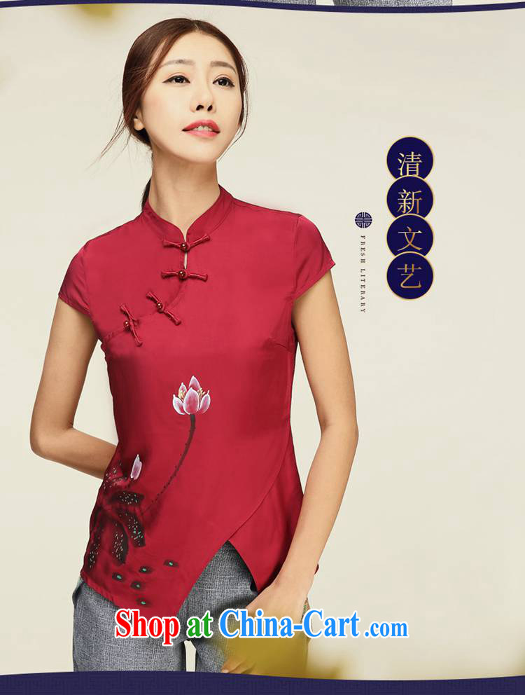 Mr Henry Tang, Ramadan 2015 new chinese daily, Ms. Han-summer retreat China wind sauna silk dress retro short-sleeved Silk Cheongsam shirt red XL pictures, price, brand platters! Elections are good character, the national distribution, so why buy now enjoy more preferential! Health