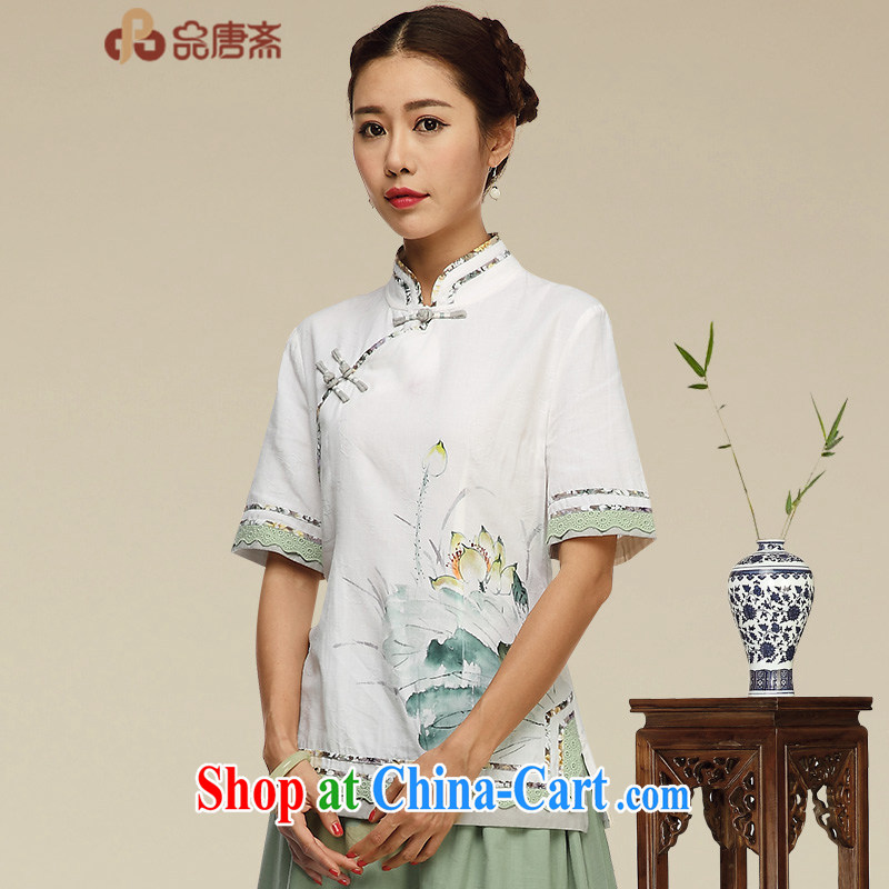 Mr Henry Tang, Id al-Fitr Original Design improved cheongsam dress cotton Ma T-shirt China wind daily linen Chinese, summer tea serve retreat serving picture color XL, Tang ID al-Fitr, on-line shopping