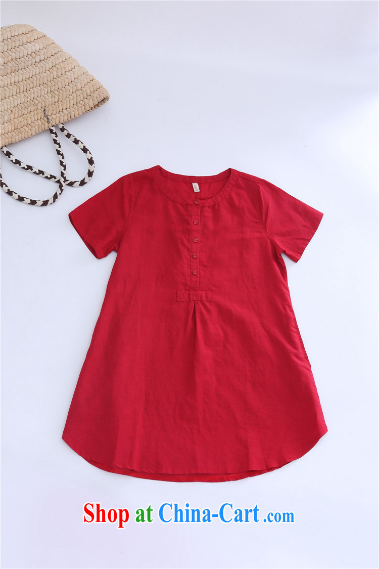 Black butterfly 2015 summer new blouses National wind, long, loose the cotton version the short-sleeved shirt T red XXL pictures, price, brand platters! Elections are good character, the national distribution, so why buy now enjoy more preferential! Health