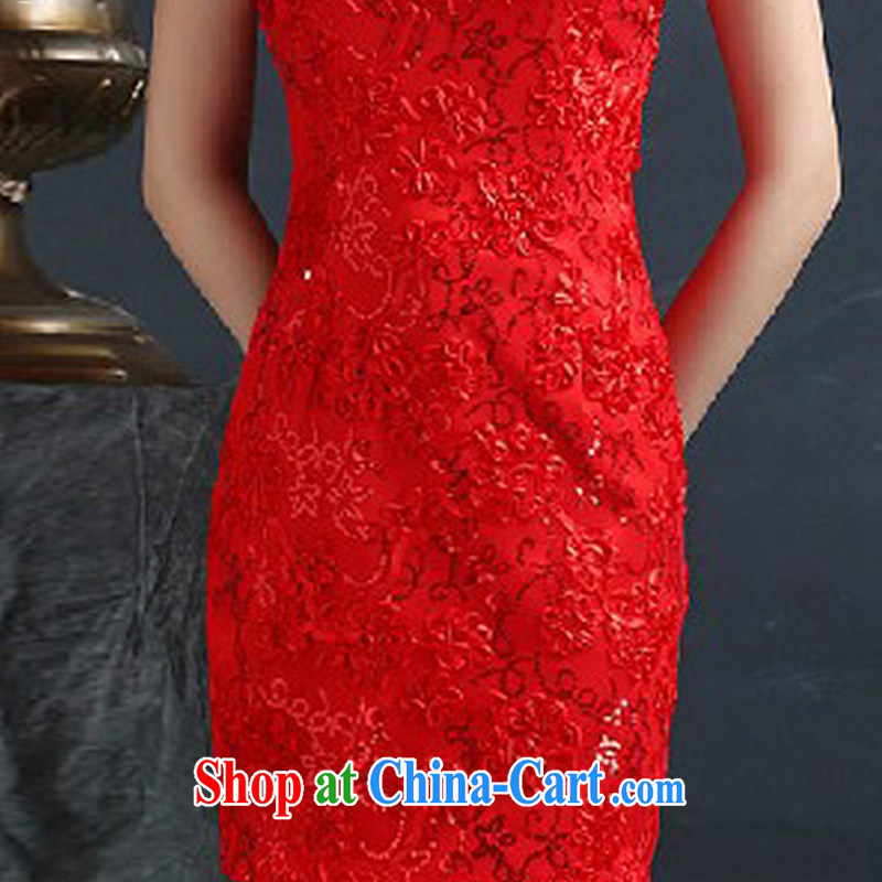 Yi ASEAN 2015 summer Women's clothes retro embroidery-Noble improved short bridal dresses 8101 red XL clothing, ASEAN (YIMENG), shopping on the Internet