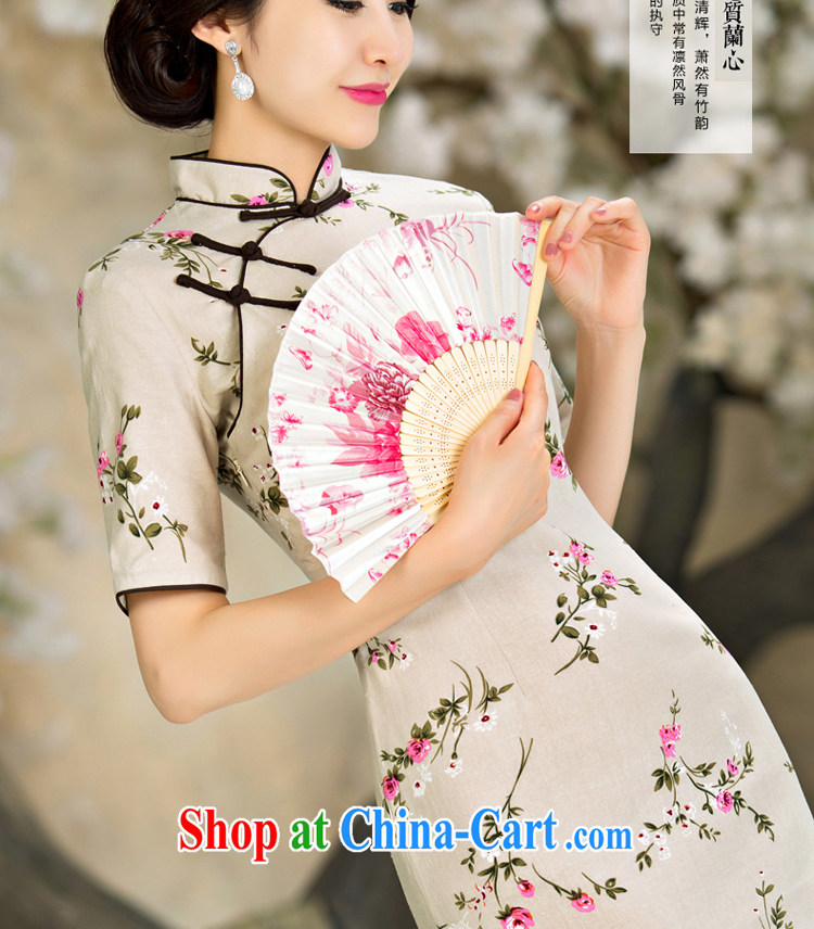pro-am 2015 new improved cheongsam Stylish retro summer day, short cotton the cheongsam dress short 2 XL pictures, price, brand platters! Elections are good character, the national distribution, so why buy now enjoy more preferential! Health