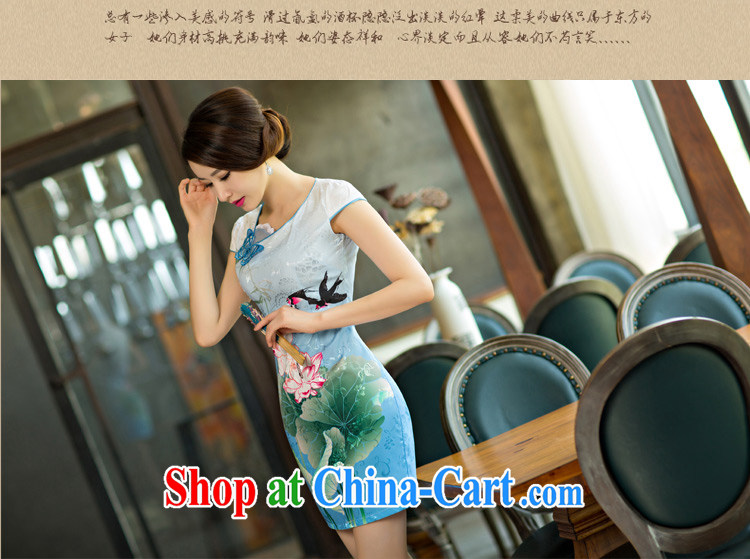 Yi ASEAN 2015 summer Women's clothes the lotus the gradient improved stylish upscale attire dresses 8112 green XXL pictures, price, brand platters! Elections are good character, the national distribution, so why buy now enjoy more preferential! Health