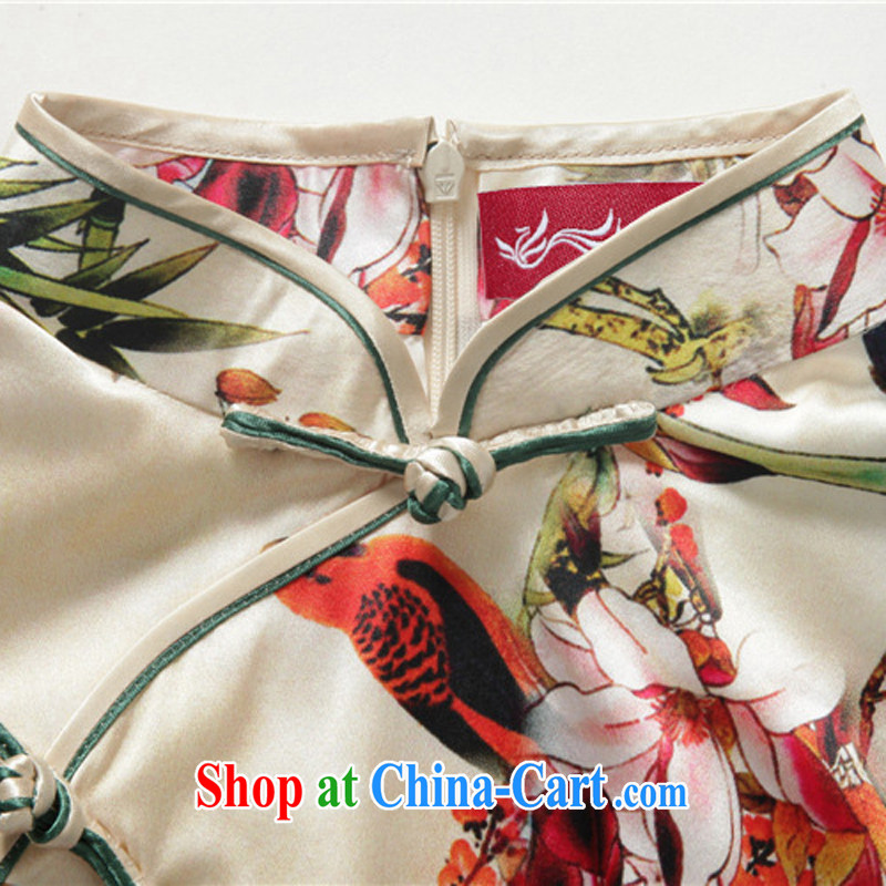 Bong-amphibious NTHU summer 2015 New Silk Cheongsam exclusive fashion sauna silk long cheongsam dress dress DQ 15,124 XXL suit, Bong-amphibious and, shopping on the Internet
