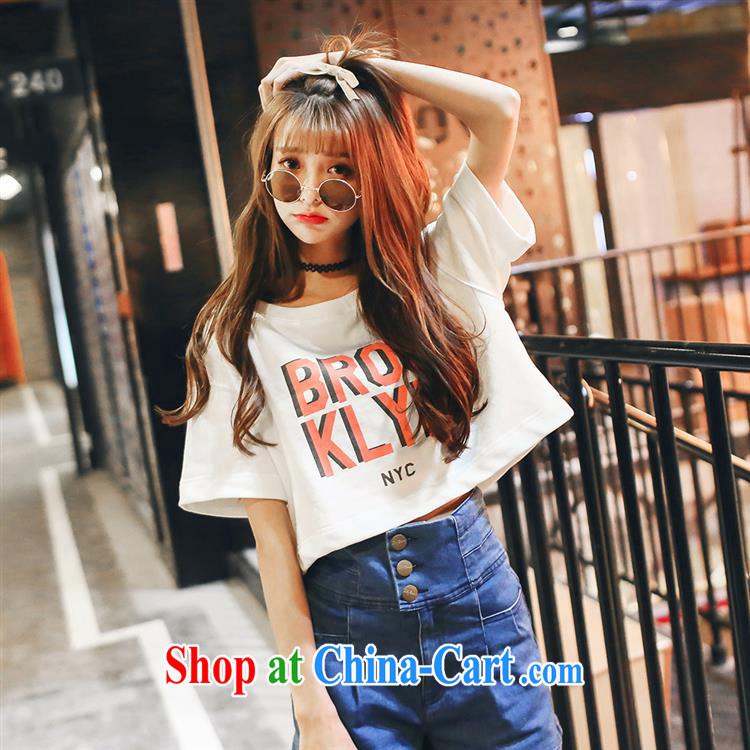 9 month female * 2015 love pill summer new leisure loose BROOKLYN letter stamp short, short-sleeved shirt T blue are code pictures, price, brand platters! Elections are good character, the national distribution, so why buy now enjoy more preferential! Health