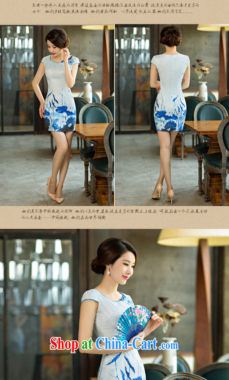 Beautiful-oriented Korea 2015 summer improved female cheongsam dress retro beauty everyday dresses, short dress green XXL pictures, price, brand platters! Elections are good character, the national distribution, so why buy now enjoy more preferential! Health