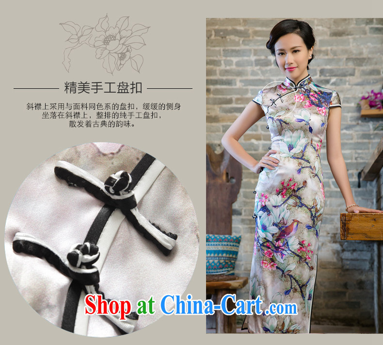 Bong-amphibious NTHU summer 2015 New Silk long dresses, retro style sauna Silk Cheongsam dress skirt DQ 15,127 fancy XXL pictures, price, brand platters! Elections are good character, the national distribution, so why buy now enjoy more preferential! Health