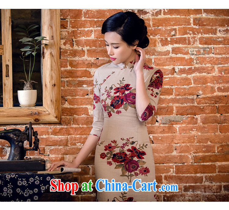 Bong-amphibious NTHU summer 2015 new linen dresses retro in long sleeves, cotton the cheongsam dress DQ 151,132 card its color XXL pictures, price, brand platters! Elections are good character, the national distribution, so why buy now enjoy more preferential! Health