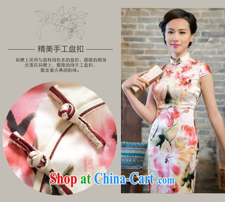 Bong-amphibious Ori-2015 summer Silk Cheongsam floral retro, short-sleeved sauna Silk Cheongsam dress DQ 15,134 fancy XXL pictures, price, brand platters! Elections are good character, the national distribution, so why buy now enjoy more preferential! Health
