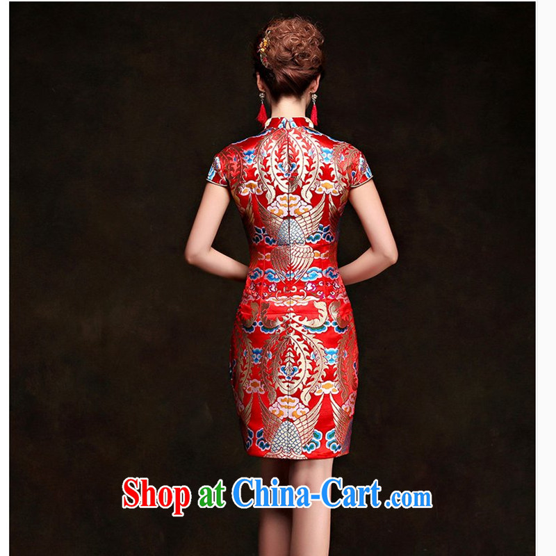 White first into some retro wedding dresses women marry Chinese clothing and bridal dresses 2015 new toast serving short spring and summer red XXL, white first about, and shopping on the Internet
