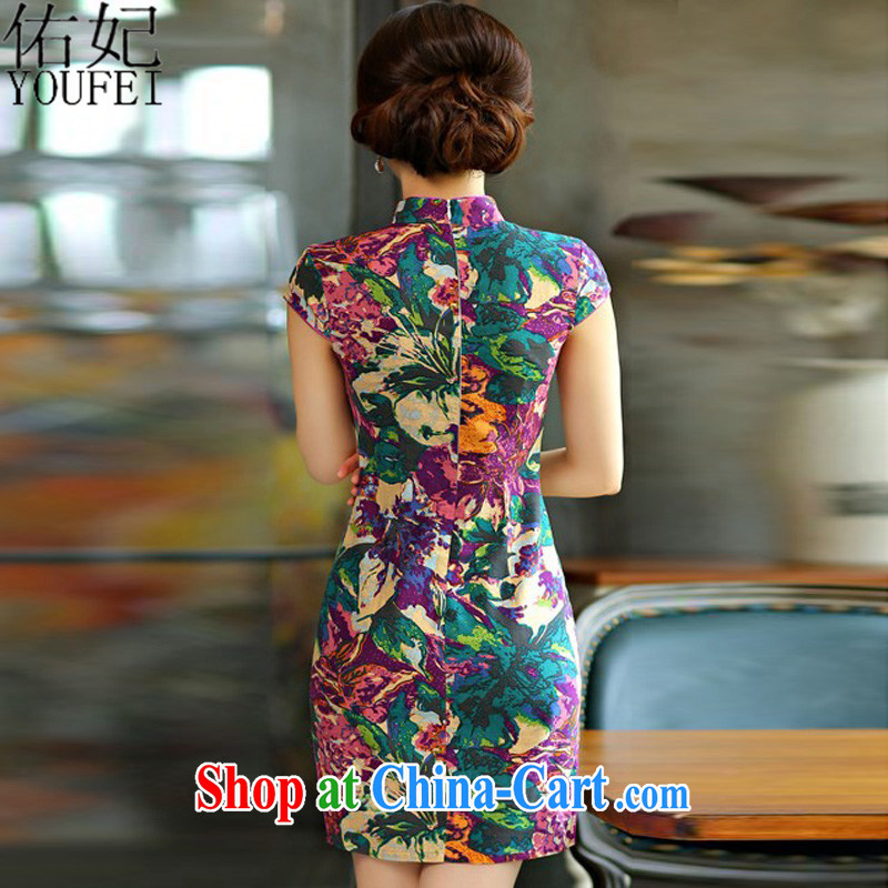 Princess Diana, 2015 new cheongsam dress summer basket stamp duty the retro improved cultivation short daily outfit L 0209, bless Princess YOUFEI), online shopping