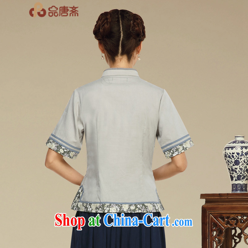 Mr Henry Tang, Id al-Fitr Tang Women's clothes summer retro China wind tea, service improvement, served short-sleeved T-shirt outfit picture color XL, Tang ID al-Fitr, shopping on the Internet