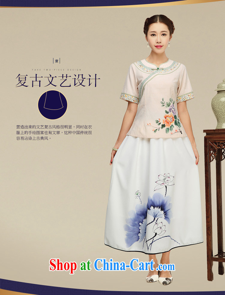 Mr Tang, Id al-Fitr Tang Women's clothes summer China wind Chinese tea serving ethnic wind short-sleeved cotton the daily, served improved cheongsam shirt picture color XL pictures, price, brand platters! Elections are good character, the national distribution, so why buy now enjoy more preferential! Health