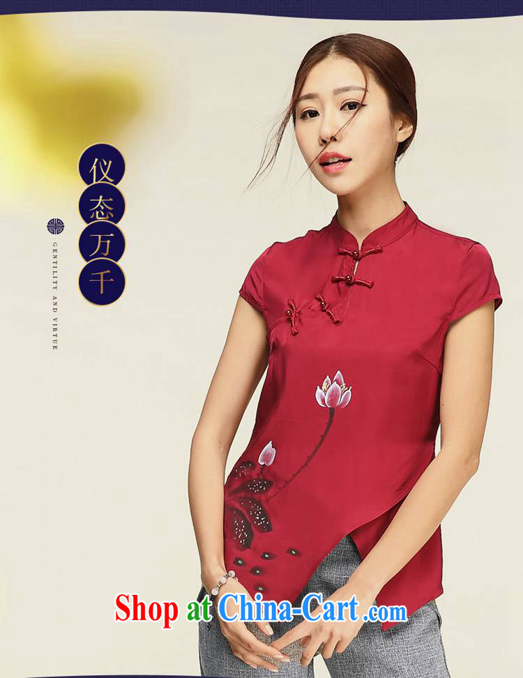 Mr Henry Tang, Ramadan 2015 new chinese daily, Ms. Han-summer retreat China wind sauna silk dress retro short-sleeved Silk Cheongsam shirt picture color XL pictures, price, brand platters! Elections are good character, the national distribution, so why buy now enjoy more preferential! Health
