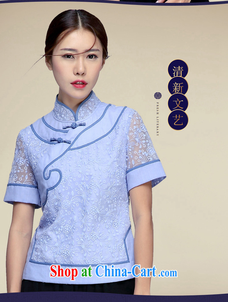 Mr Tang, Id al-Fitr Tang Women's clothes retro T-shirt summer 2015 New China wind Han-improved cheongsam shirt short-sleeved picture color XL pictures, price, brand platters! Elections are good character, the national distribution, so why buy now enjoy more preferential! Health