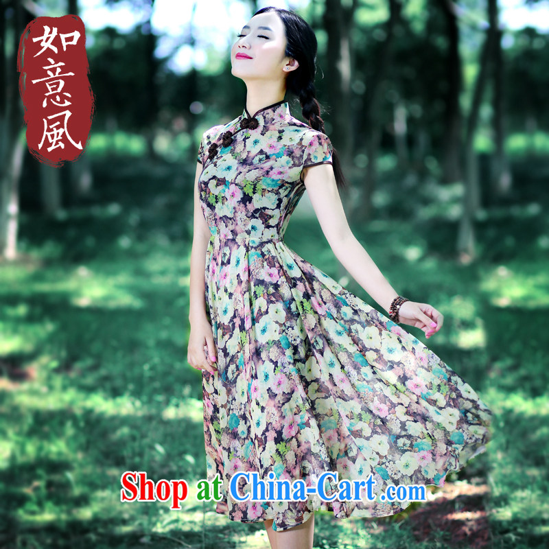 Ruyi wind National wind antique stamp snow woven dresses summer Chinese culture quality women's clothing dresses 5400 5400 fancy XL