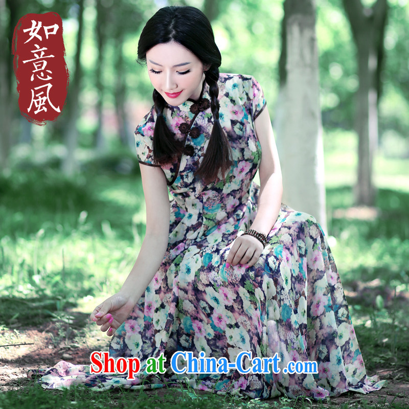 Ruyi wind National wind antique stamp snow woven dresses summer Chinese culture quality women's clothing dresses 5400 5400 fancy XL sporting, wind, and shopping on the Internet