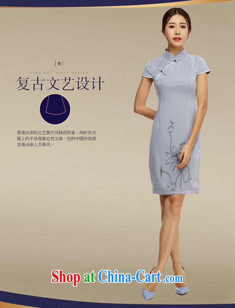 Mr Henry Tang, Id al-Fitr 2015 summer new, improved package and cheongsam dress Art Nouveau female cheongsam dress picture color XL pictures, price, brand platters! Elections are good character, the national distribution, so why buy now enjoy more preferential! Health