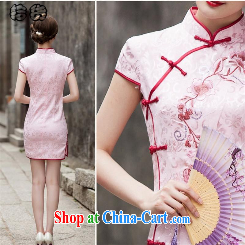 The HELENE ELEGANCE 2015 Mr Ronald ARCULLI, Mr Tang is retro improved daily cheongsam dress beauty graphics thin fancy embroidery and stylish low-power on the truck ends sporting short cheongsam female white, Mr. HELENE ELEGANCE (ILELIN), online shopping