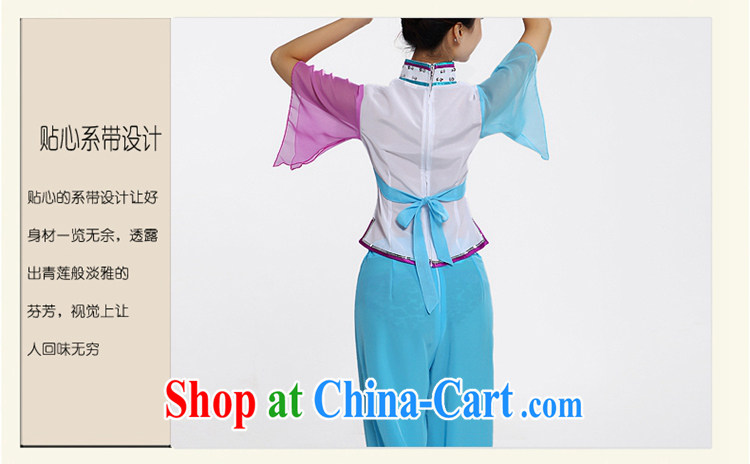 Plaza yangko dance clothes dance clothes 2015 new stage costumes Fan Dance clothing classical dance costumes female package performance in serving older Fan Dance clothing light blue XS pictures, price, brand platters! Elections are good character, the national distribution, so why buy now enjoy more preferential! Health