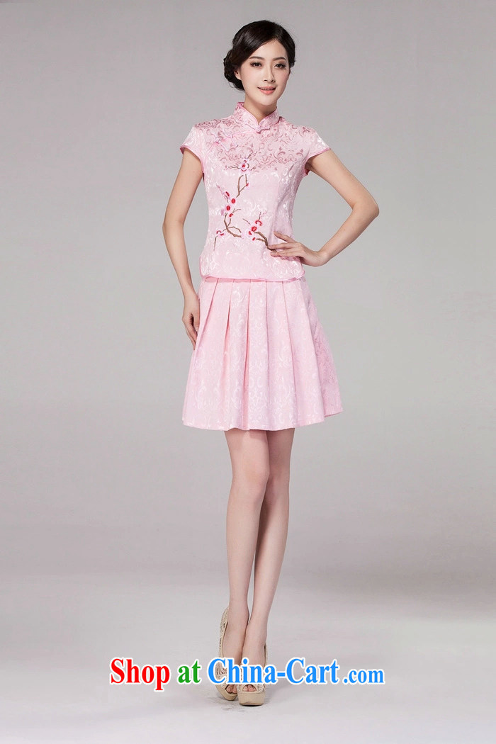 At the 2015 spring and summer new women Tang with improved daily cheongsam dress high-end retro style modern two-piece with pink XXL pictures, price, brand platters! Elections are good character, the national distribution, so why buy now enjoy more preferential! Health