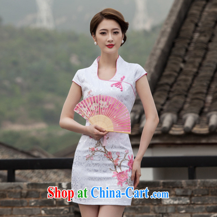The Greek Diana, summer 2015 new Chinese antique dresses and stylish high-end embroidery daily dresses dresses blue XL pictures, price, brand platters! Elections are good character, the national distribution, so why buy now enjoy more preferential! Health