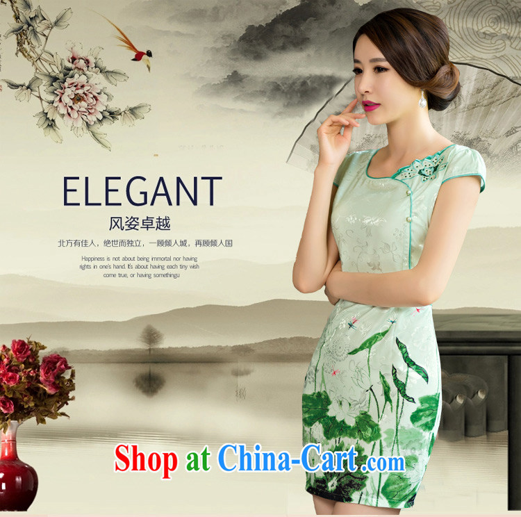 Colorful nickname Julia summer 2015 new, improved female cheongsam dress retro beauty everyday dresses, short dresses, colorful XXL pictures, price, brand platters! Elections are good character, the national distribution, so why buy now enjoy more preferential! Health