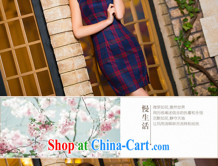 royal robes, in the elderly, female improved daily tartan dresses short dresses blue and red XXL pictures, price, brand platters! Elections are good character, the national distribution, so why buy now enjoy more preferential! Health