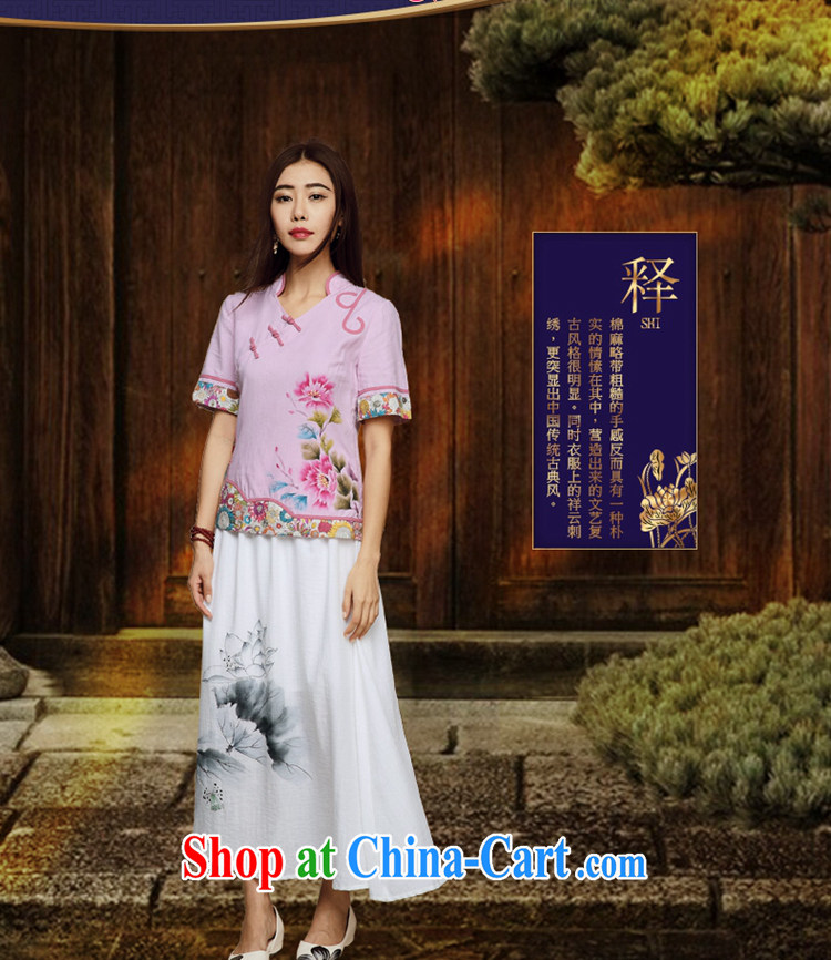 Mr Henry Tang, Id al-Fitr Chinese wind Tang Women's clothes 2015 summer new Chinese tea serving short-sleeved T-shirt outfit picture color XL pictures, price, brand platters! Elections are good character, the national distribution, so why buy now enjoy more preferential! Health
