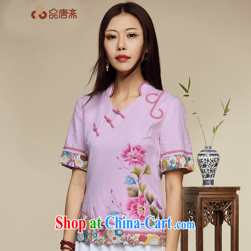 Mr Henry Tang, Id al-Fitr Chinese wind Tang Women's clothes 2015 summer new Chinese tea serving short-sleeved T-shirt outfit picture color XL, Tang ID al-Fitr, shopping on the Internet