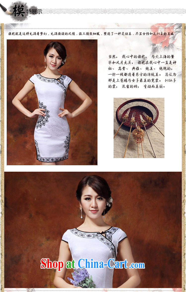 Bong-amphibious NTHU summer 2015 new stylish improved cheongsam dress the Lao short-sleeved Style Fashion cheongsam dress DQ 15,137 black XXL pictures, price, brand platters! Elections are good character, the national distribution, so why buy now enjoy more preferential! Health