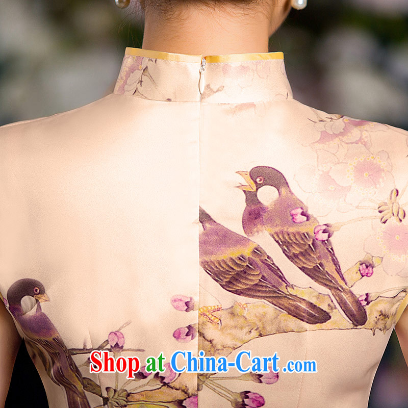 Love Life, for retro 2015 summer new, flower cultivation and stylish graphics thin package and cheongsam picture color XL, love life, and shopping on the Internet