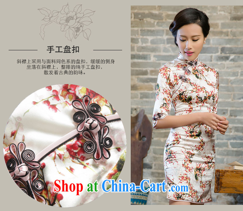 Bong-amphibious NTHU summer 2015 New Silk Cheongsam luxury sauna silk Stylish retro short sleeve cheongsam dress DQ 15,148 fancy XXL pictures, price, brand platters! Elections are good character, the national distribution, so why buy now enjoy more preferential! Health