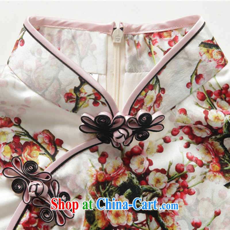 Bong-amphibious NTHU summer 2015 New Silk Cheongsam high quality sauna silk stylish retro short sleeve cheongsam dress DQ 15,148 XXL suit, Bong-amphibious and, shopping on the Internet
