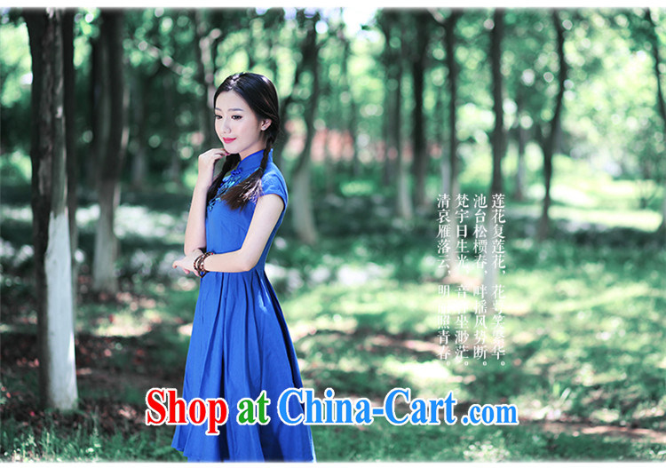 Ruyi wind 2015 retro art, summer, for Dress ethnic wind women's dresses wind 5410 5410 white XXL pictures, price, brand platters! Elections are good character, the national distribution, so why buy now enjoy more preferential! Health