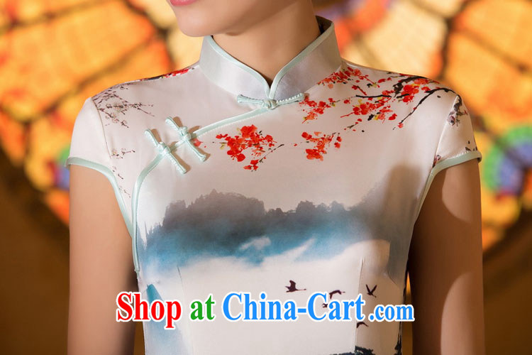 A Chinese Spring 2015 new painting short sleeve cheongsam dress retro fashion China Daily, stamp duty dresses picture color XXL pictures, price, brand platters! Elections are good character, the national distribution, so why buy now enjoy more preferential! Health