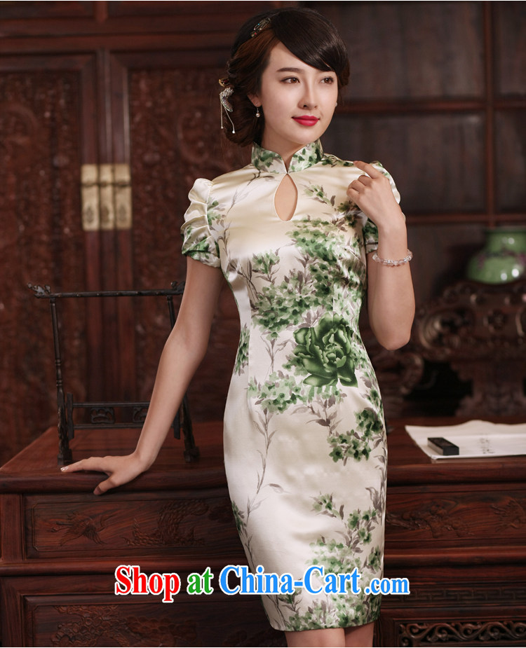 Bird lovers of words, Cheong Wa Dae 2015 new cheongsam dress improved stylish summer short-sleeved daily Silk Cheongsam dress QD 772 figure - XXL pictures, price, brand platters! Elections are good character, the national distribution, so why buy now enjoy more preferential! Health